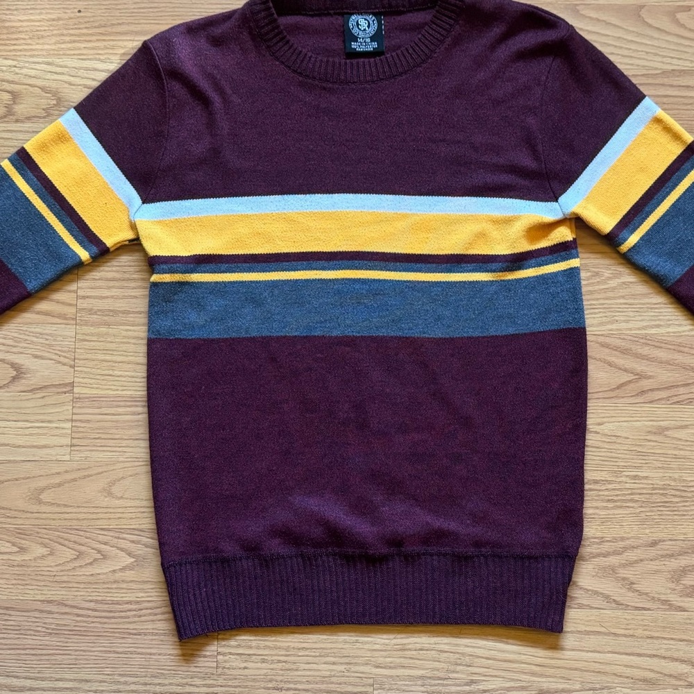 Striped Burgundy Sweater for Men